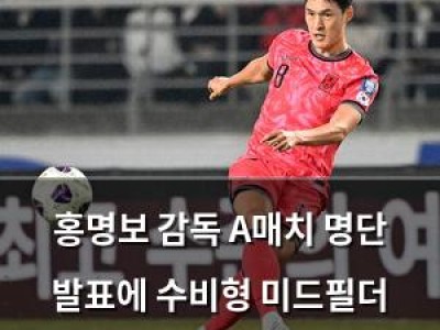 홍명보 감독 A매치 명단 발표에 수비형 미드필더 자리는 공석