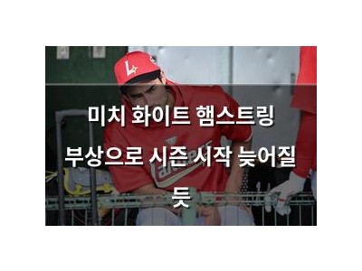 미치 화이트 햄스트링 부상으로 시즌 시작 늦어질 듯