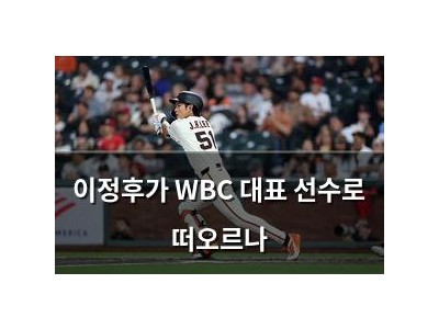 이정후가 WBC 대표 선수로 떠오르나