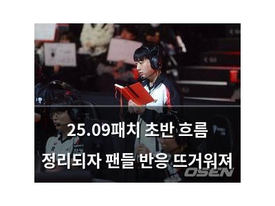 25.09패치 초반 흐름 정리되자 팬들 반응 뜨거워져