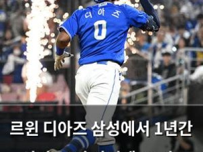 르윈 디아즈 삼성에서 1년간 성적 80점 만점에 80점? 뭔 소리야
